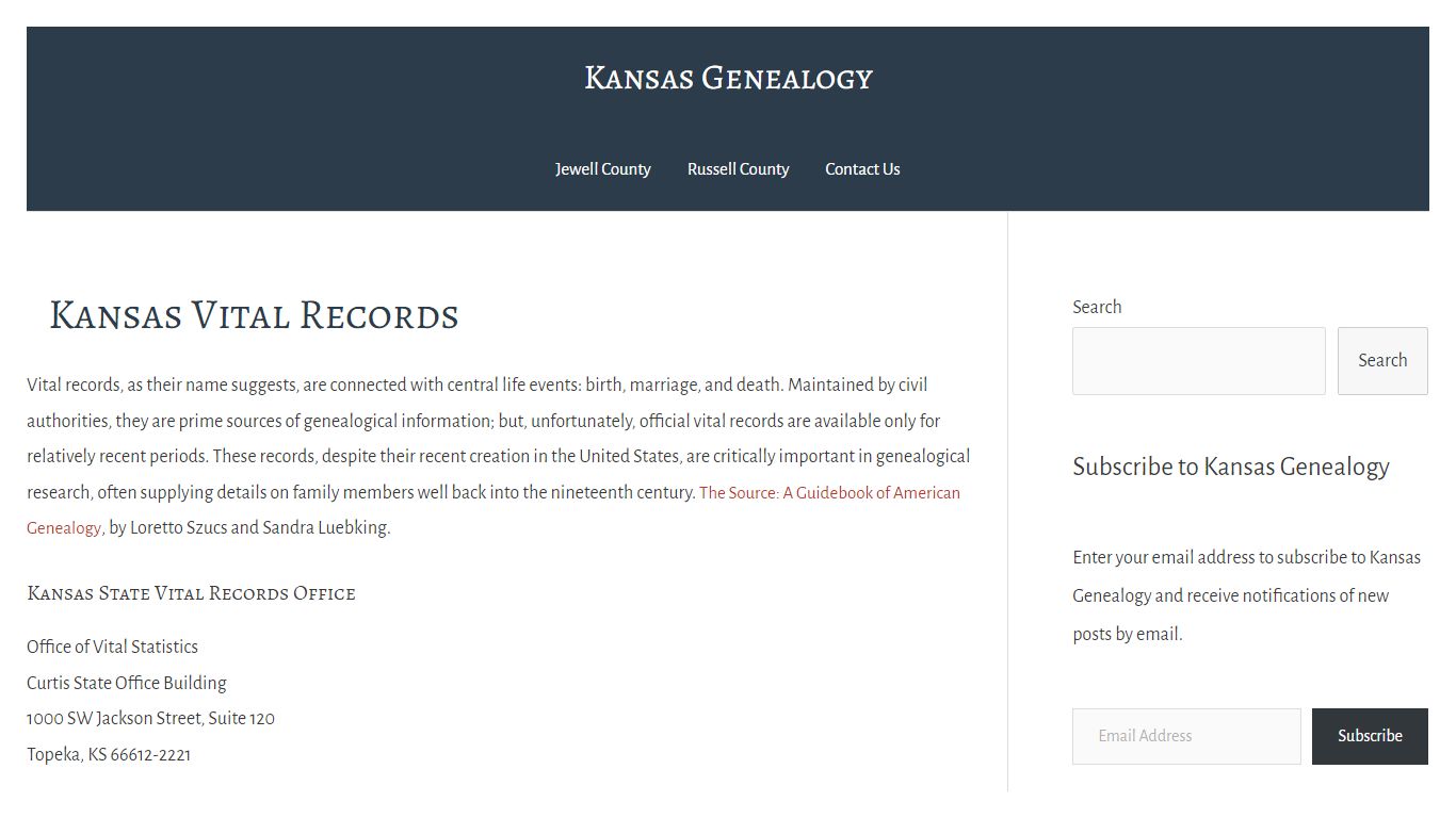 Kansas Vital Records - Kansas Genealogy